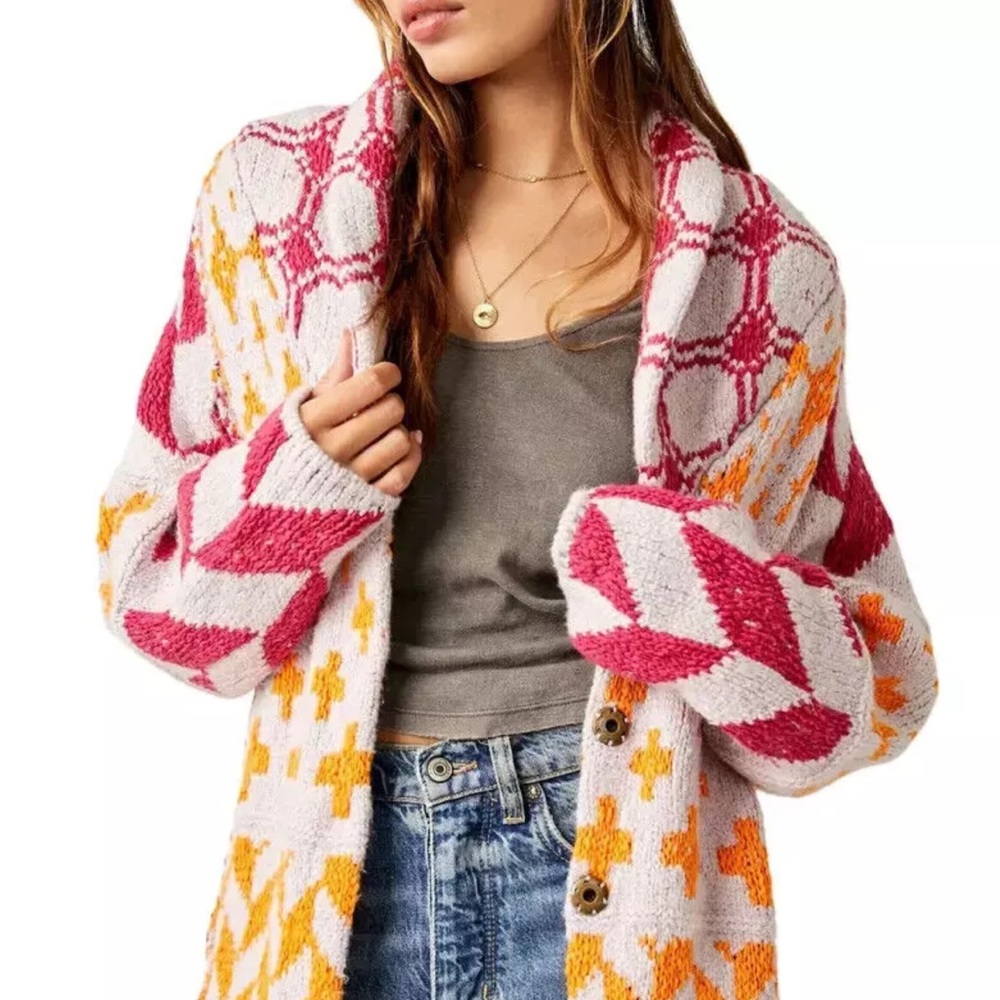 NWOT Free People Bright Optimistic Cardigan